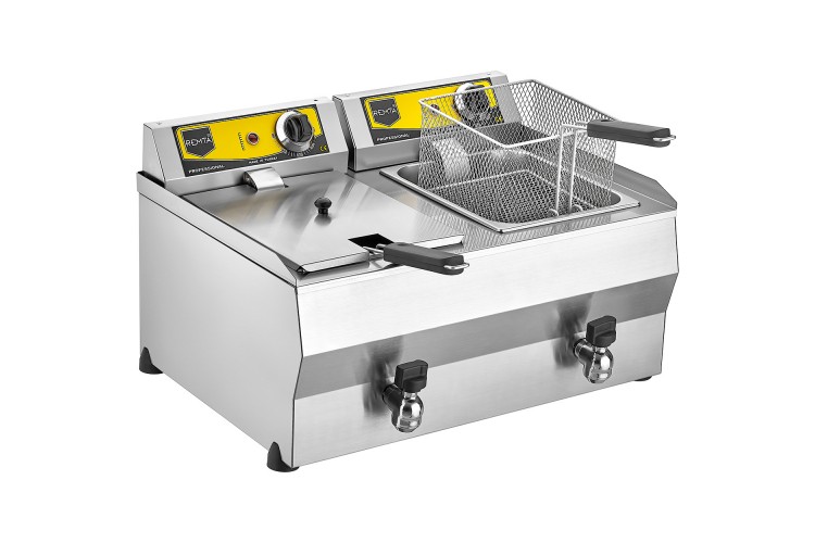 Elektrikli 8+8 LT Tahliye Musluklu Fritöz