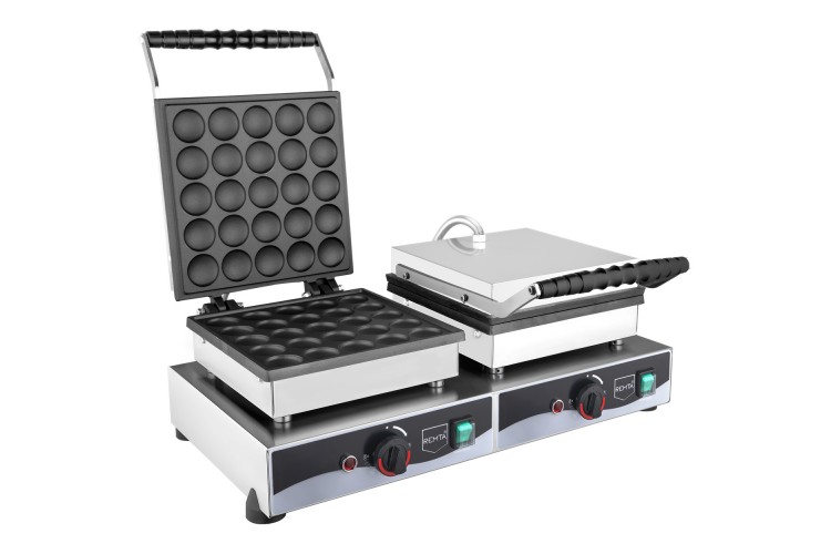 Elektrikli Çift Kapaklı Yuvarlak Bubble Pankek Makinesi