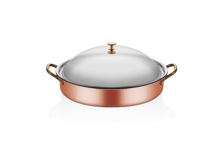 Multi Metal Bakır Oval Derin Sahan + Kapak Multi Metal Bakır Oval Derin Sahan + Kapak