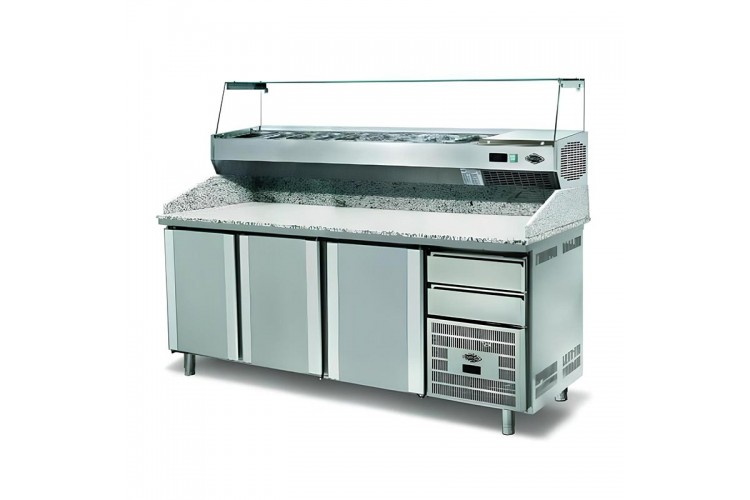 Hamur Hazırlık Dolabı Granit Tablalı, 3 Kapılı Hamur Hazırlık Dolabı Granit Tablalı, 3 Kapılı