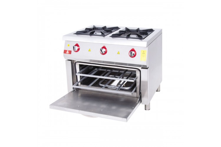 Kuzine Fırınlı Ocak 2'li 100×60 Gazlı