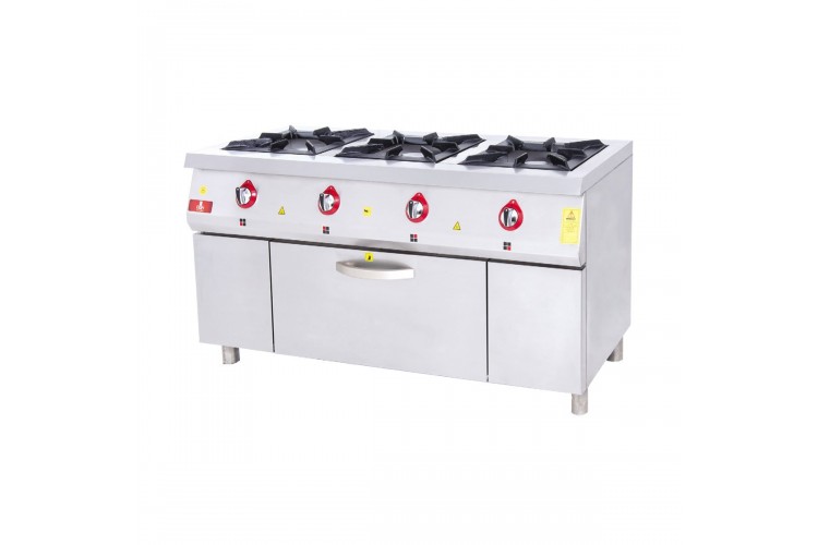 Kuzine Fırınlı Ocak 3’lü 150×60 Gazlı