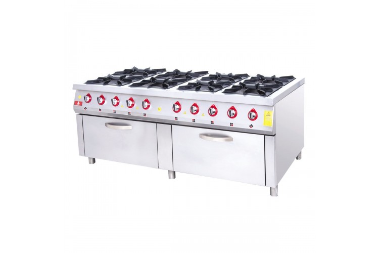 Kuzine Fırınlı Ocak 8’li 200×100 Gazlı
