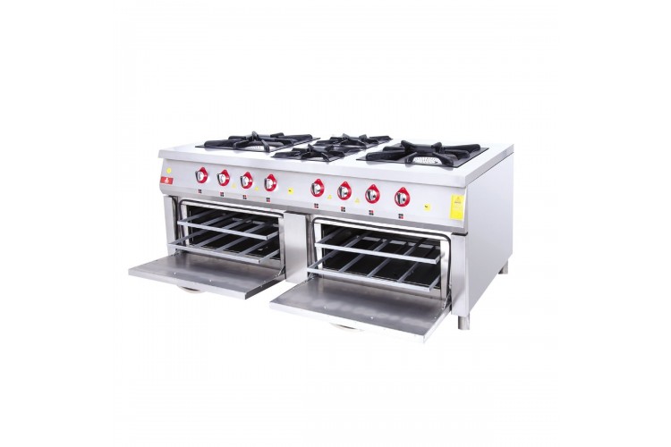 Kuzine Fırınlı Ocak 4’lü 200×100 Gazlı